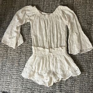Surf Gypsy eyelet romper womens size small